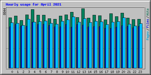 Hourly usage for April 2021