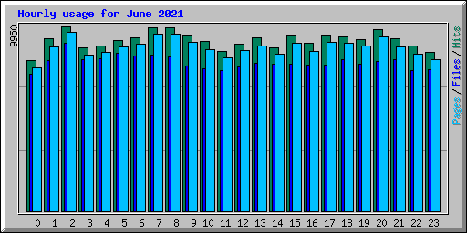 Hourly usage for June 2021