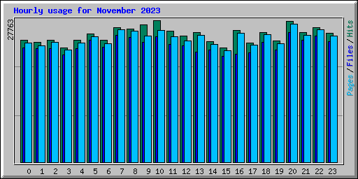 Hourly usage for November 2023